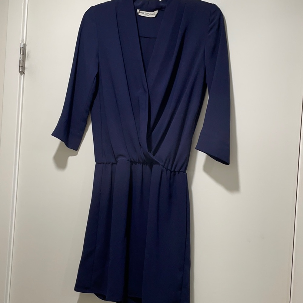 Navy Blue RTR Midi Work Dress